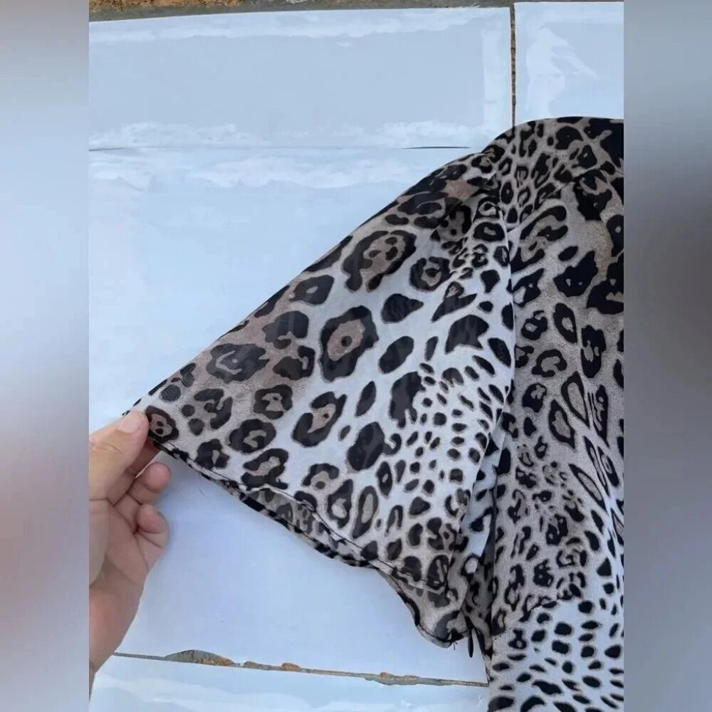 Astr The Label Leopard Print Ruched Mini Dress M - image 4